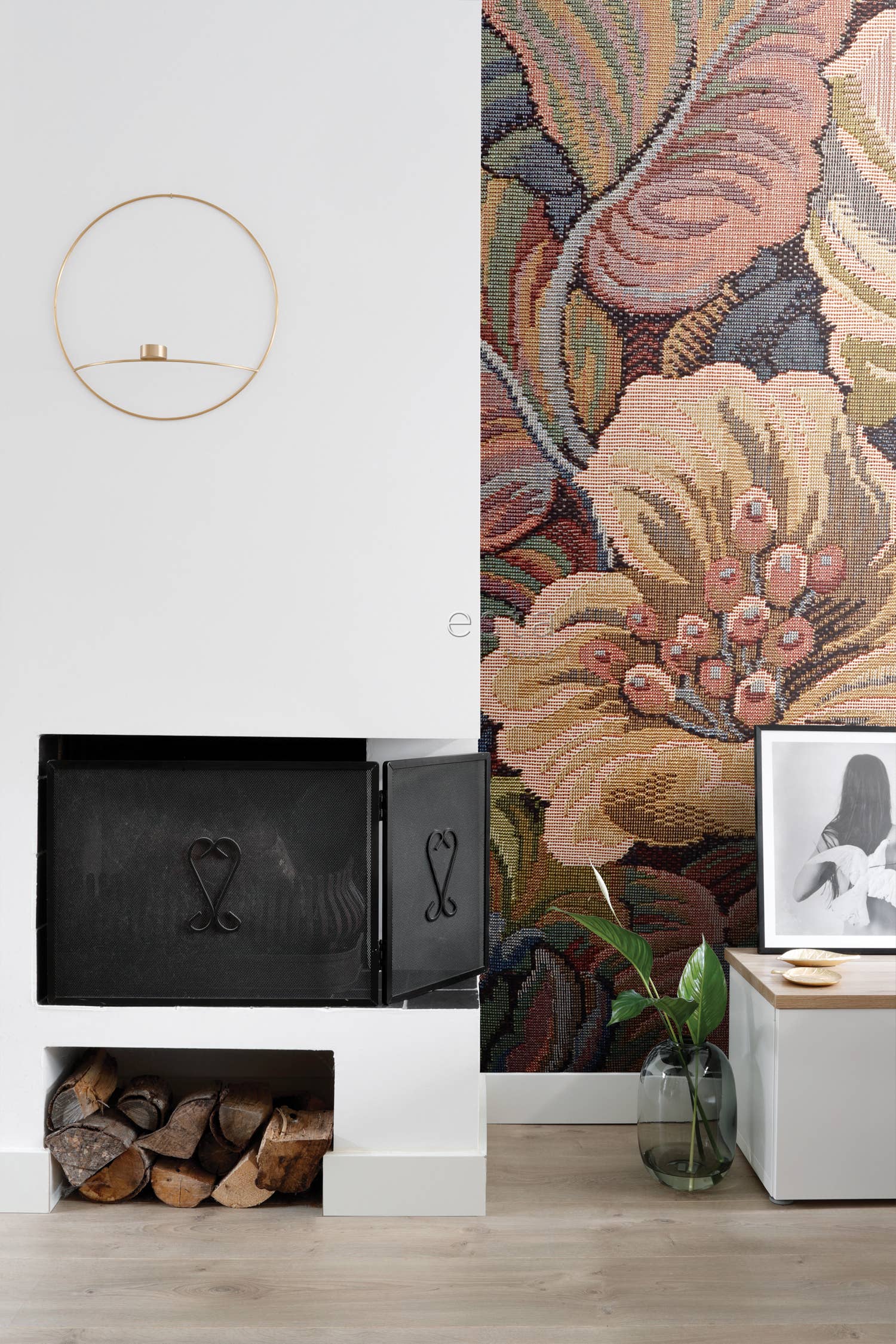 orange Vægmaleri med blomsterprint for engroshandel på Faire1