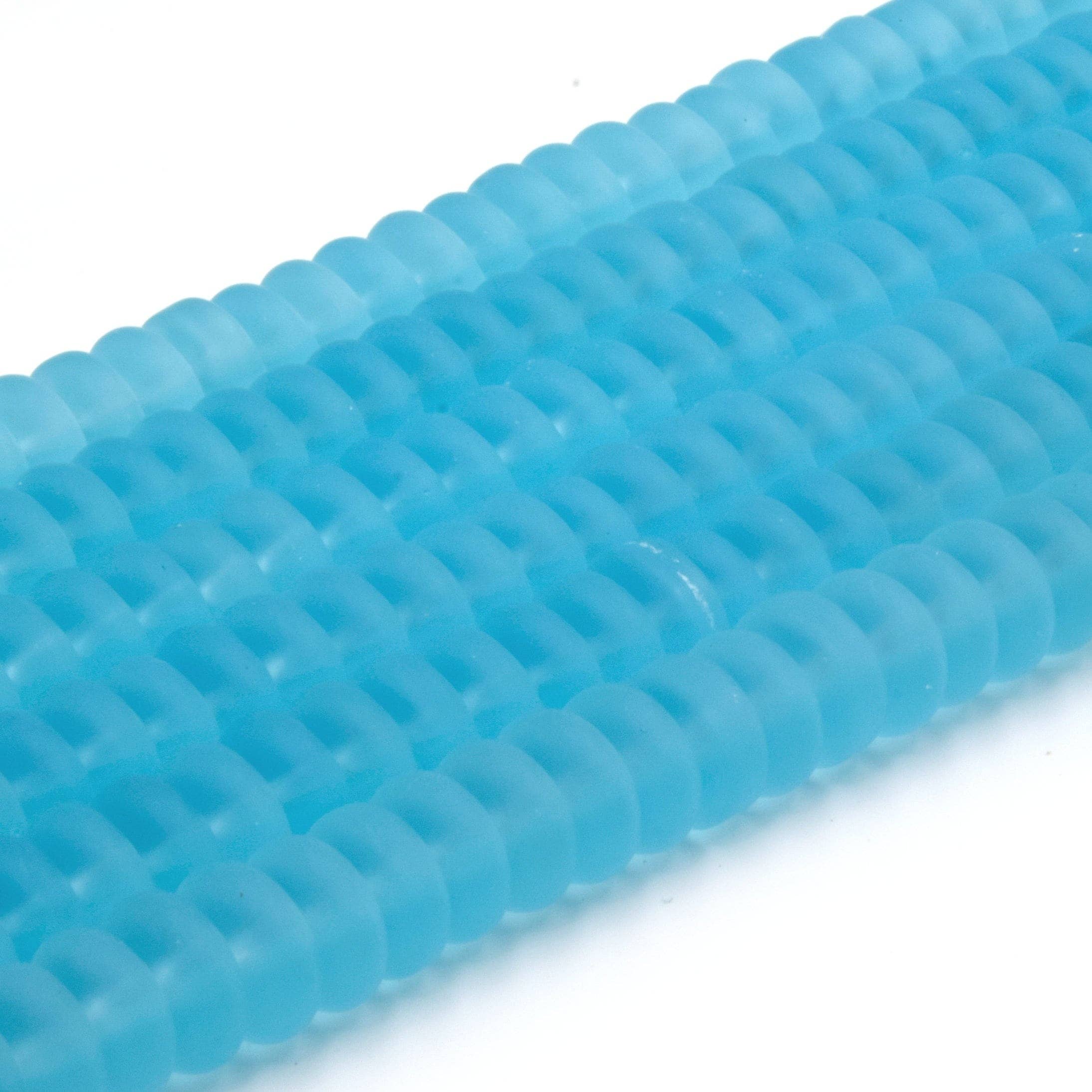 Only Beads - Wholesale Beads - Glass Beads | Recycled Glass Rondelle Shaped Beads | Sea Glass Disc Beads7