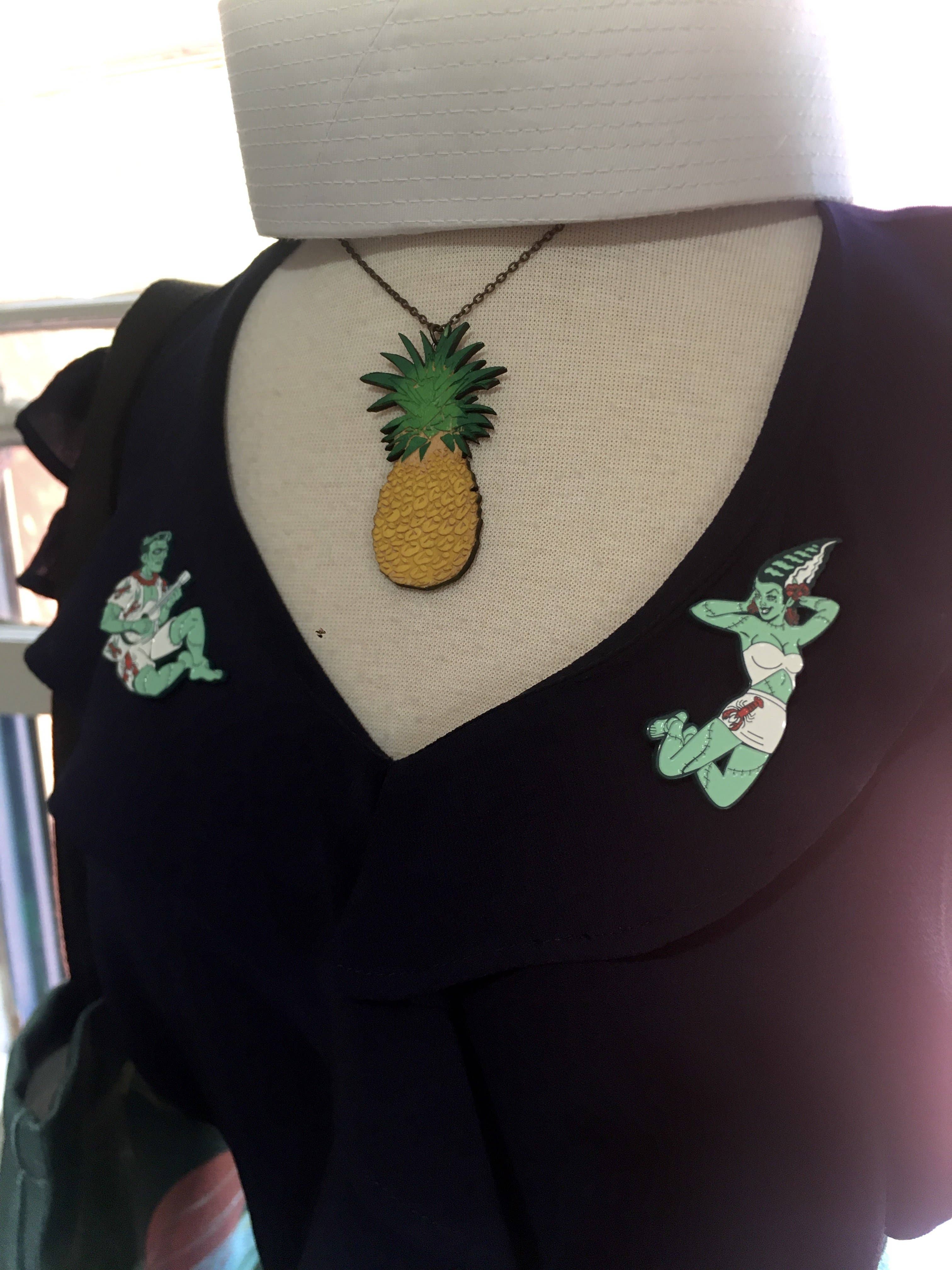 Sweet Siren Designs - Wholesale Lapel Pin/Button - We're Alive! Horror Monsters Enamel Pin Set3