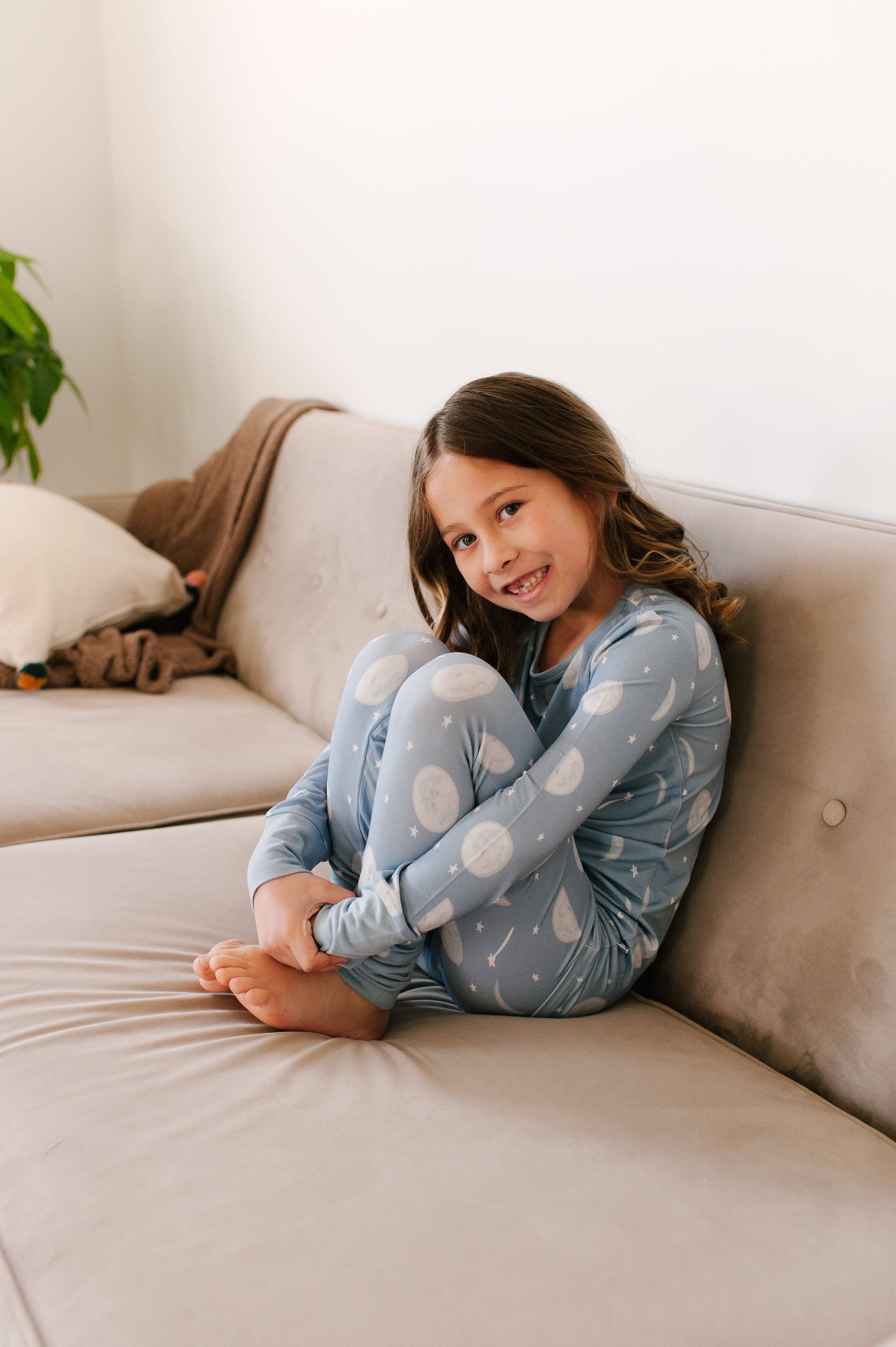Stay Dreamy - Wholesale Sleepwear Set - Kids - Reach For The Moon Bamboo Long Sleeve PJ Set1