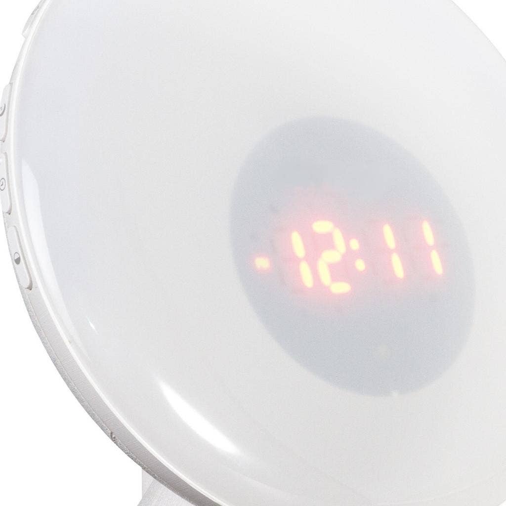 HomeRoots - Vente Lampes d'appoint/de bureau - Lampe de bureau LED ronde blanche de 7" avec USB4