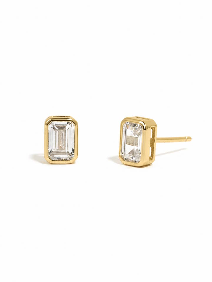 Emerald Cut Stud örhängen för wholesale av Sami Jewels