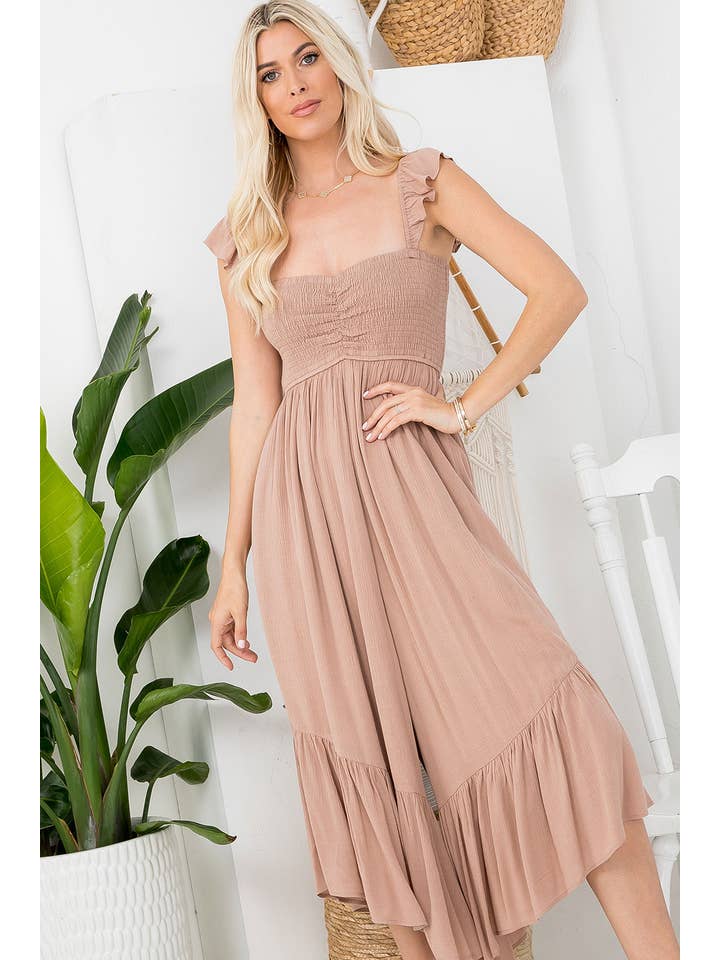 Sweet Lovely by Jen - Wholesale Jumpsuit - Women's - SW401 SOLID SMOCKED JUMPSUIT29