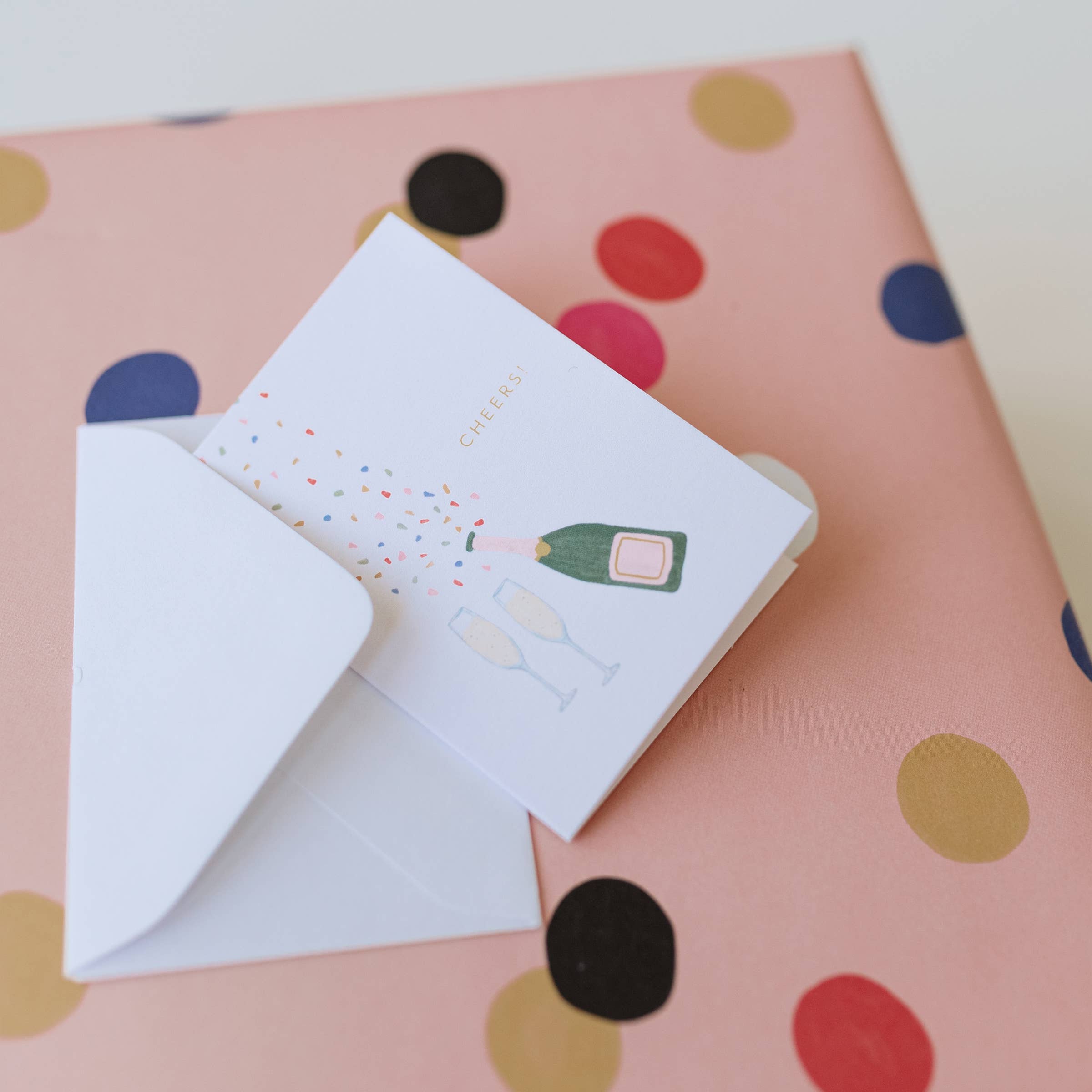 Ramona & Ruth - Wholesale Congratulations Card - Cheers Champagne Mini Card1