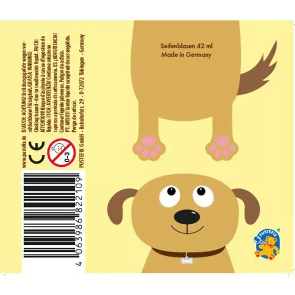 PUSTEFIX - Wholesale Bubble Wand - Kids - PUSTEFIX Classic 42 ml — Animals Dog