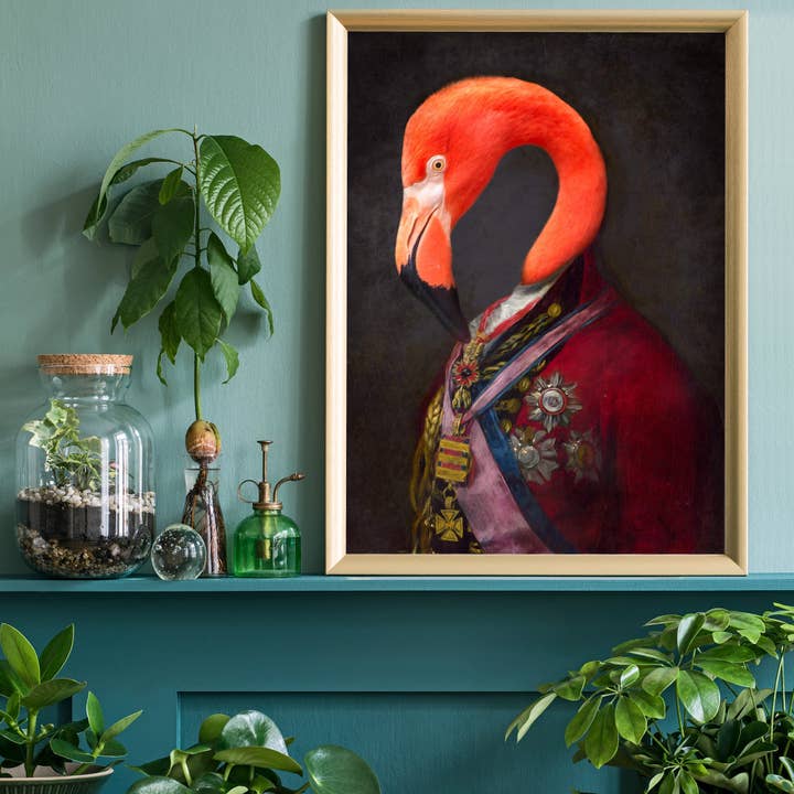 Ink & Drop - Wholesale Art print - Flamingo Duke Portrait1