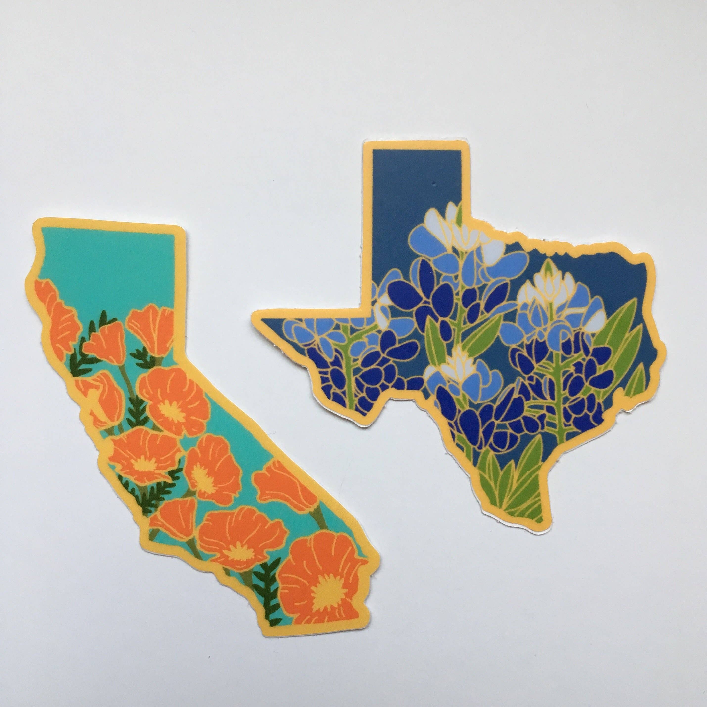 Lil Boat Boutique – Adesivo por atacado – Texas Bluebonnet - Adesivo de vinil de 7,6 cm4