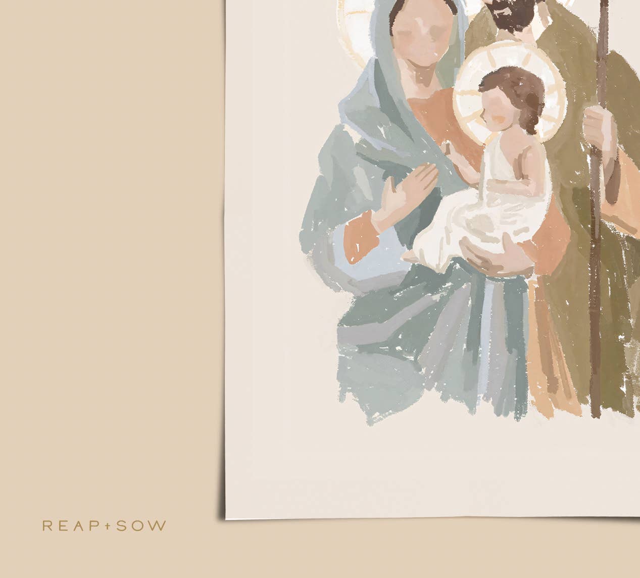 Reap+Sow - Venta al por mayor Ilustración - Impresión de arte de pintura cristiana de la Sagrada Familia2