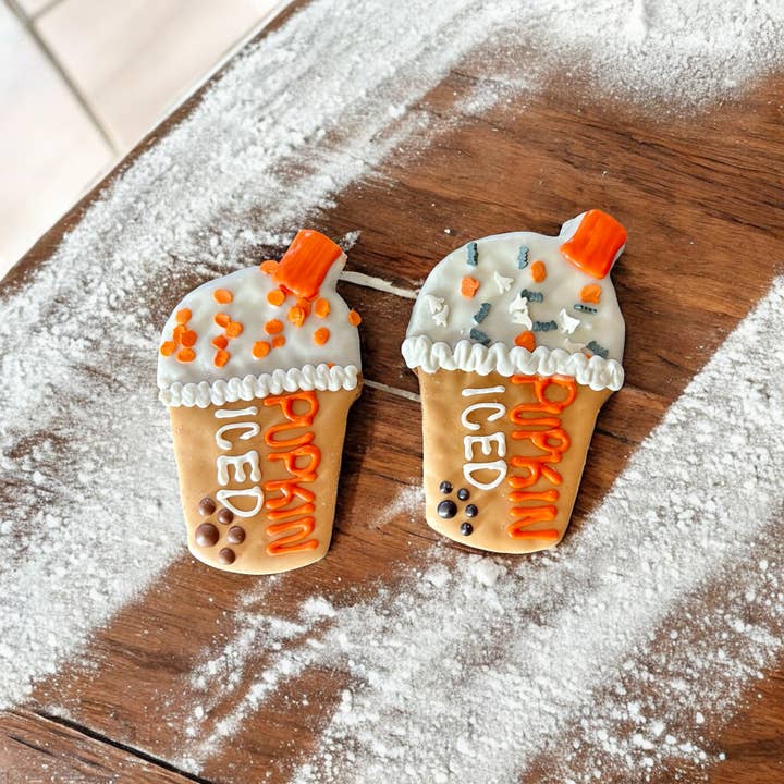 PUPkin Iced Coffee dog treats for wholesale by YumYum4DOGS