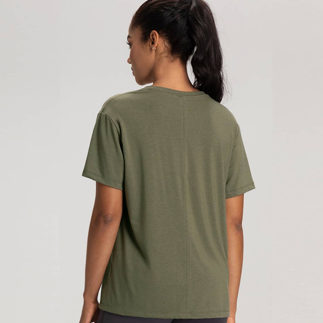 Sodalemon - Wholesale T-Shirt - Women's - Women Wool Breathable Relaxed-Fit Yoga Short-Sleeve T-Shirt3