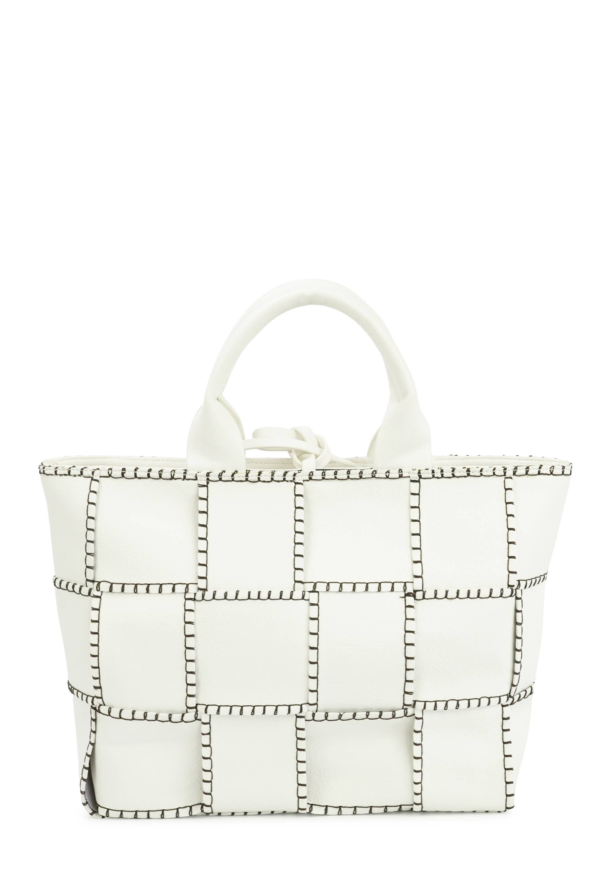 HJS - Venta al por mayor Bolso con asas - Mujer - Bolso 'SADLE' - Elegante diseño trenzado12