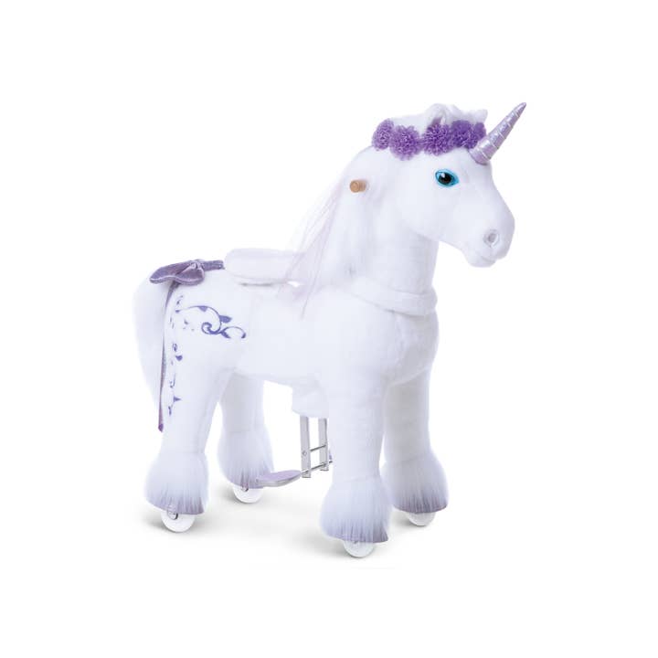PonyCycle - Wholesale Stuffed/Plush Toy - Kids & Baby - PonyCycle Premium Ride-On Purple Unicorn | Plush Riding Toy6