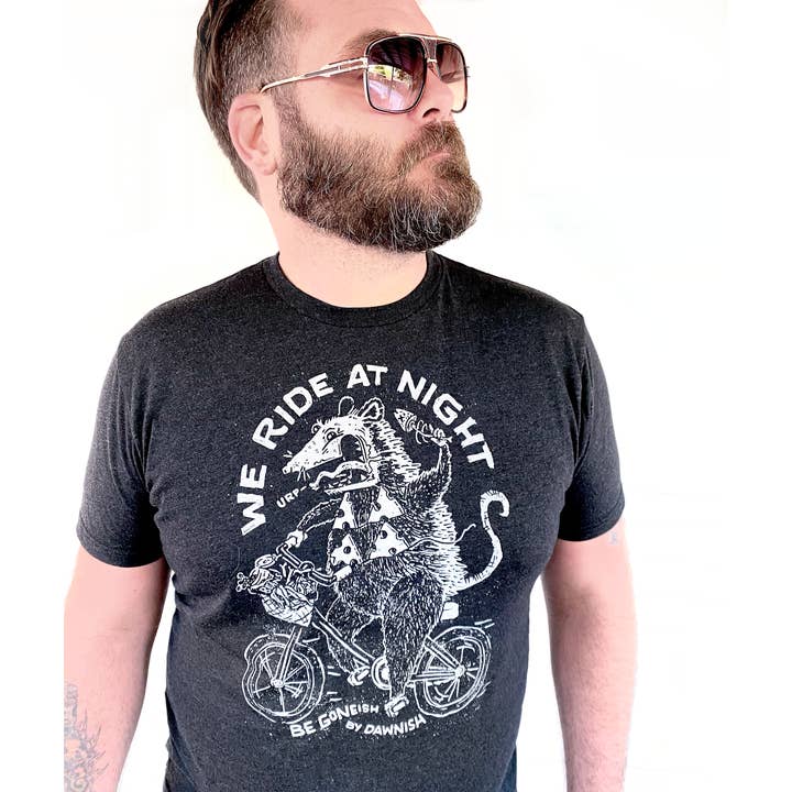 Dowdy Studio - Wholesale Screen Printed T-Shirt - Unisex - We Ride at Night - Unisex tee4