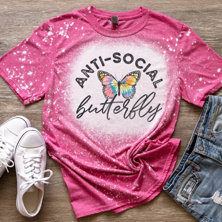 Anti Social Butterfly for wholesale by Tawakoni Tees and Things