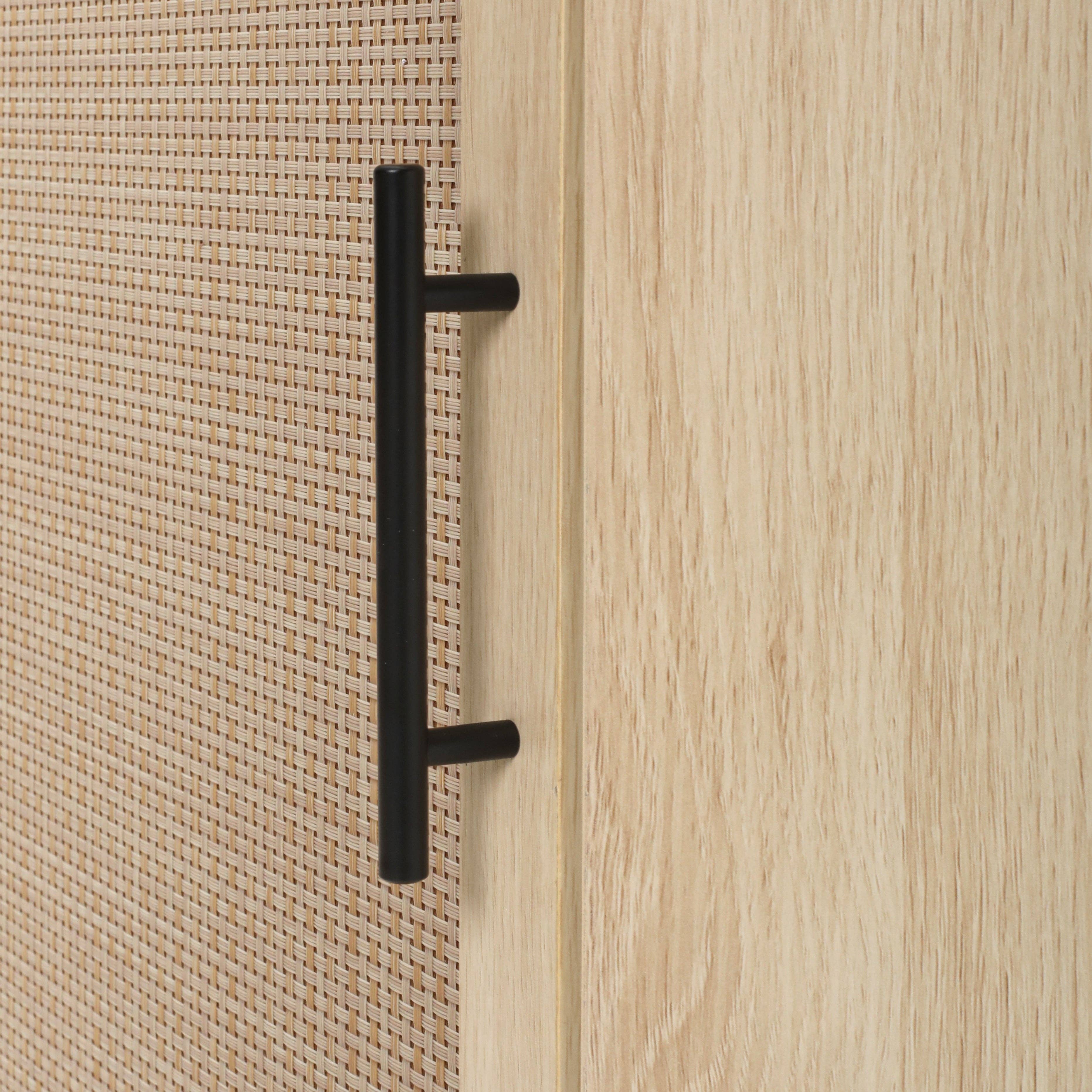 Orange County Decor - Wholesale Cabinet - Corner Cabinet ,Rattan Door,Freestanding Corner Tables For Small Spaces, Corner Shelf Stand For Living Room, Kitchen, Bathroom, Bedroom Natural Particle Board14