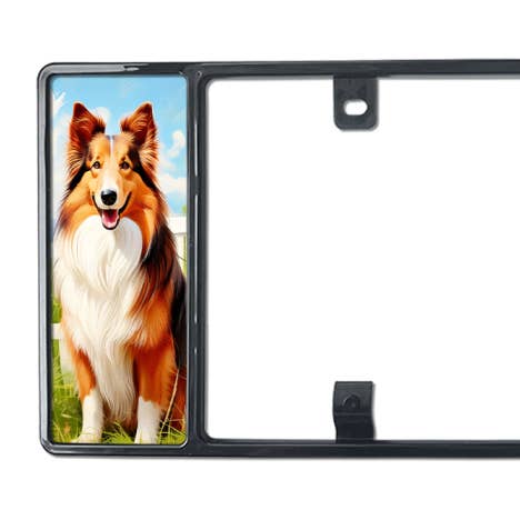 Collie-License-Plate-Frame for wholesale by My Proud Pet