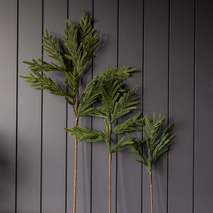 Luxe B Co - Wholesale Artificial Plant - Norfolk Pine Real Touch Chrismas Stems Green Faux