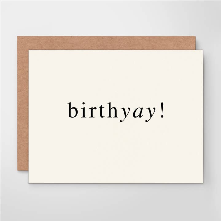 Carte de typographie élégante - Carte de vœux d'anniversaire - pour la vente par Assar