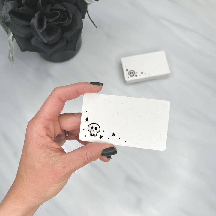 Lemon Doodle - Wholesale Stationery/Notecard Set - Skull & Stars - Mini Note Cards (Pack of 56)1