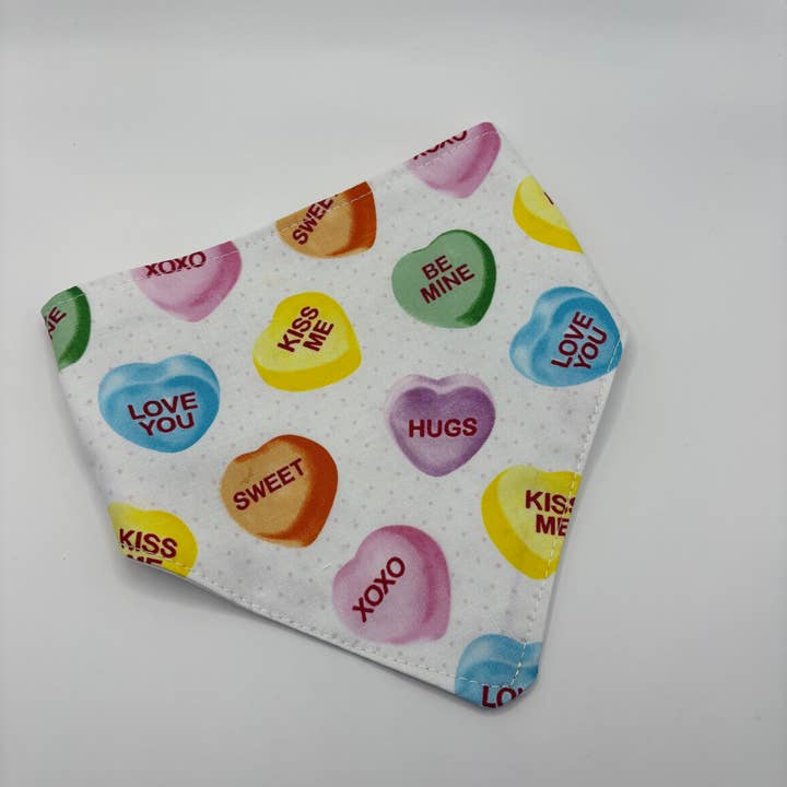 Baylor's Bow Ties - Wholesale Pet Bandana - Dog - Conversation hearts dog bandana, Valentine’s Day dog bandAna