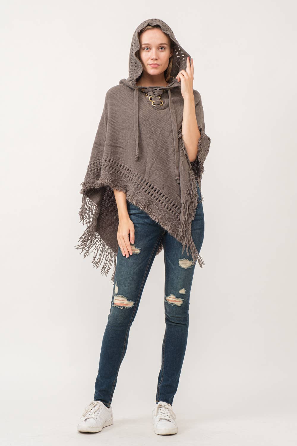 Raj Trading & Imports (USA) Inc. – wholesale Poncho – Women's – Harlie Grommet Poncho6
