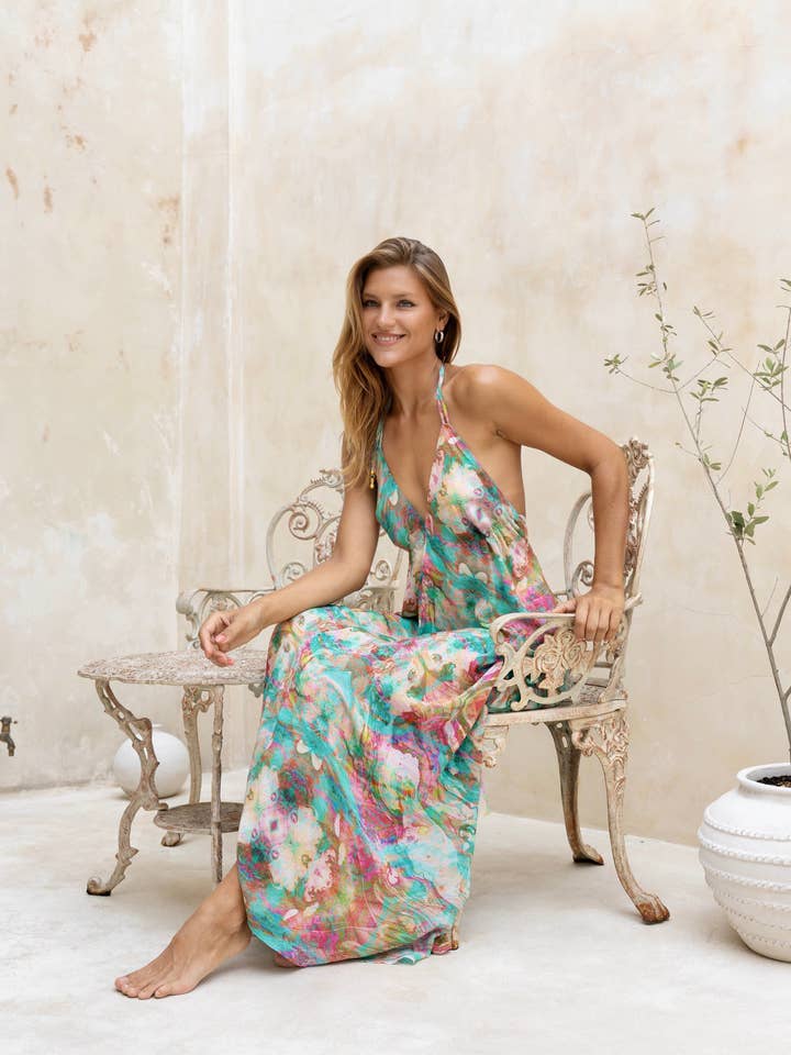 Sophia Alexia - Wholesale Dress - Women's - LIQUID RAINBOW SILK IBIZA DRESS6