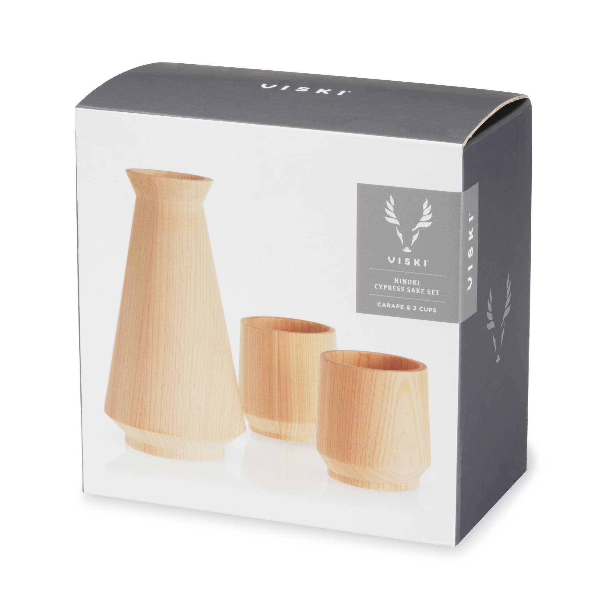 Viski - Wholesale Cocktail/Liquor Glass - Hinoki Cypress Sake Set1