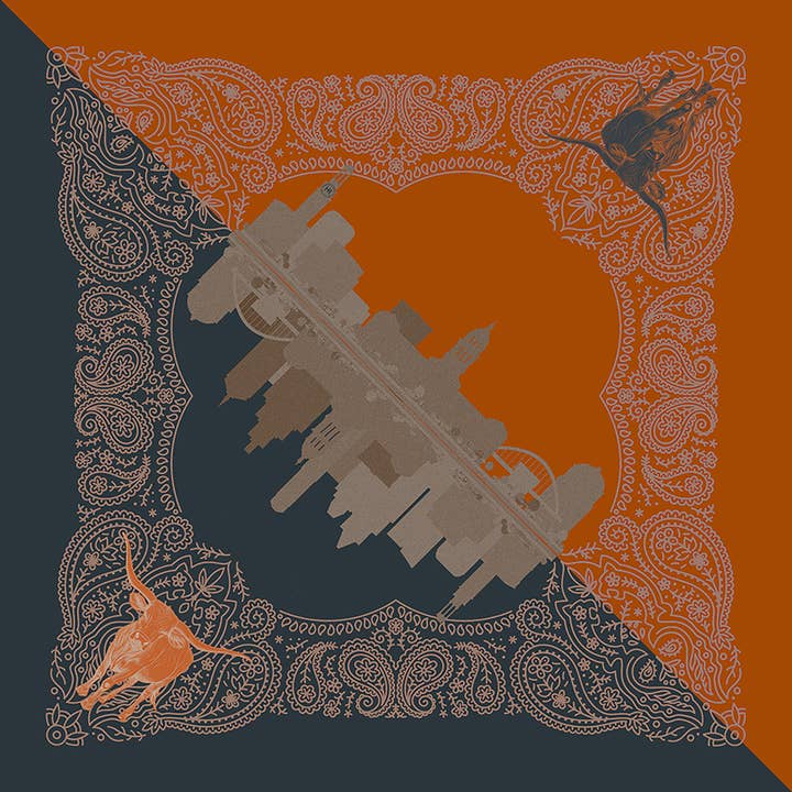 Austin City Limits Bandana Merchandising Display for wholesale by Hampton Road Designs