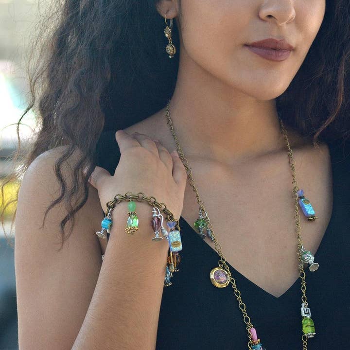 Sweet Romance Jewelry - Wholesale Charm/Dangle Bracelet - Perfume Bottle Charm Bracelet BR1144