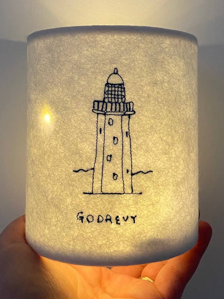 Cornish Lighthouse Lantern in collaboration with Hermione Rose for wholesale by melody ryder designs