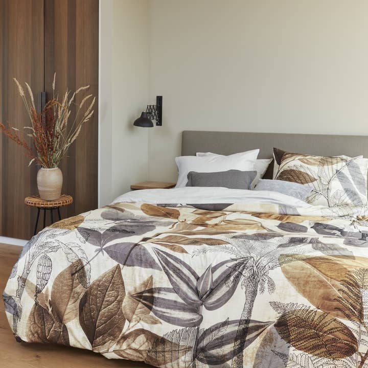 Sunrise påslakanset med bladtryck för wholesale av Brunelli