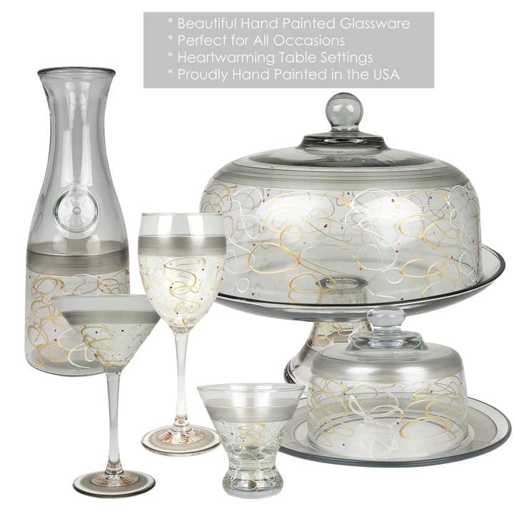 Golden Hill Studio - Wholesale Wine Glass - Celebration Streamers Wine Glasses7