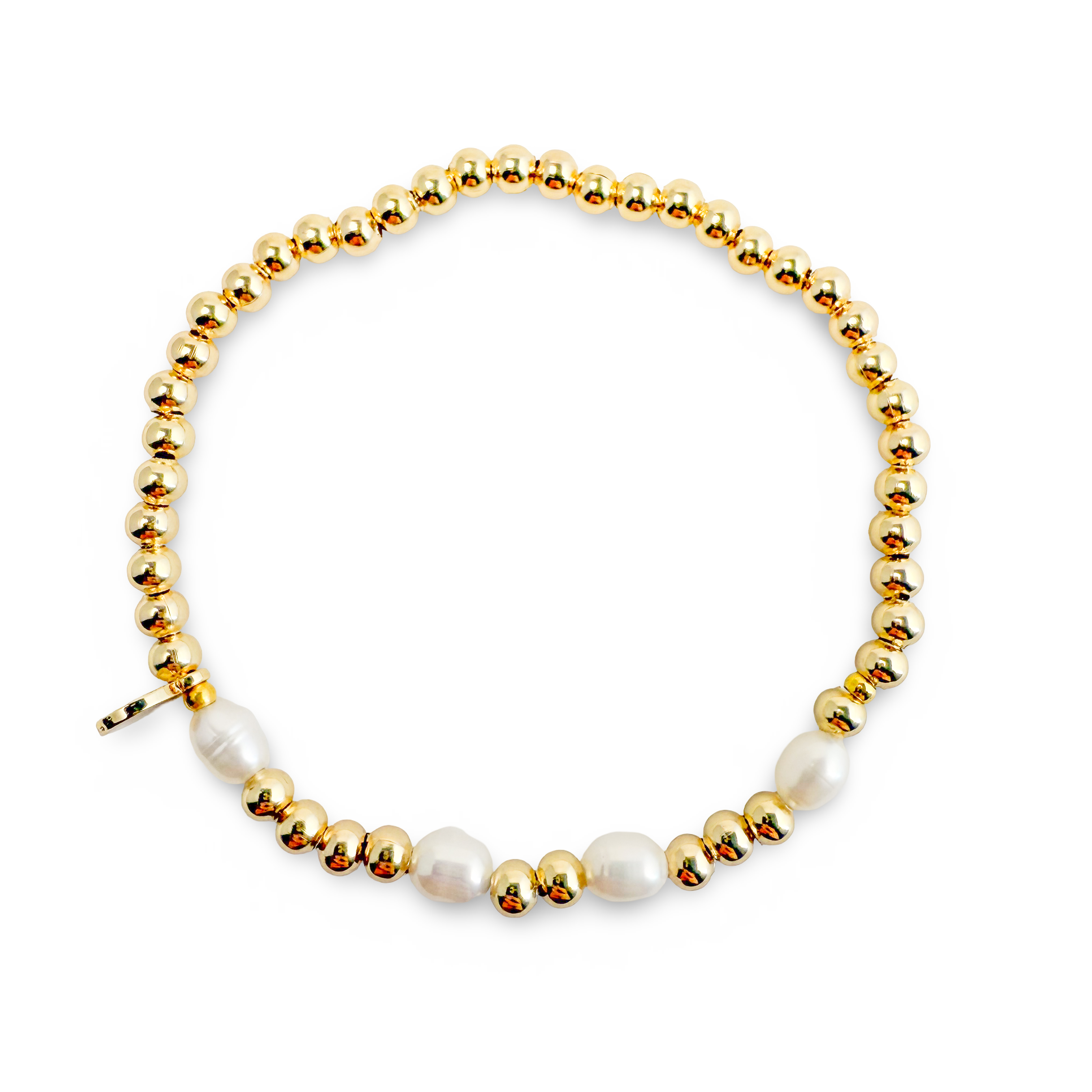 ETHICGOODS - Wholesale Beaded Bracelet - Morse Code Pearl & Gold Waterproof Beaded Bracelet | BRAVE2