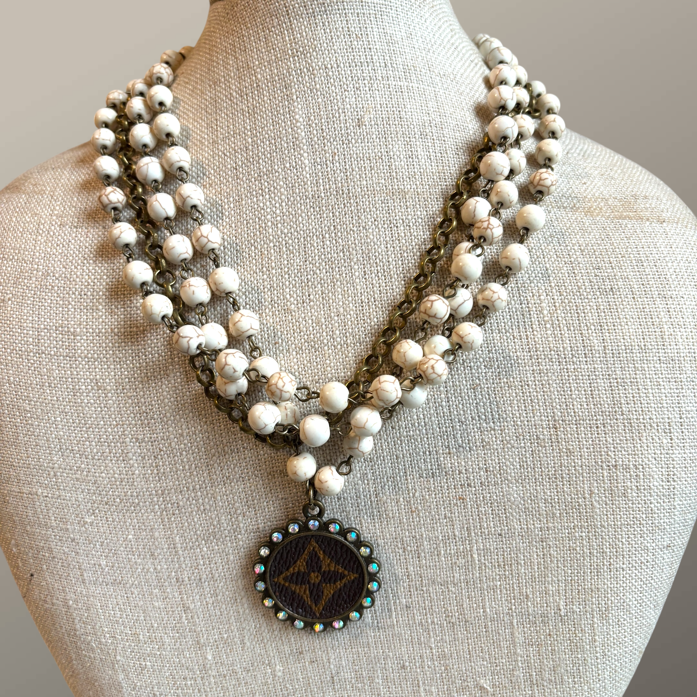 Junk And The Gypsy - Wholesale Pendant/Charm Necklace - White Howlite Turquoise Layered Necklace2