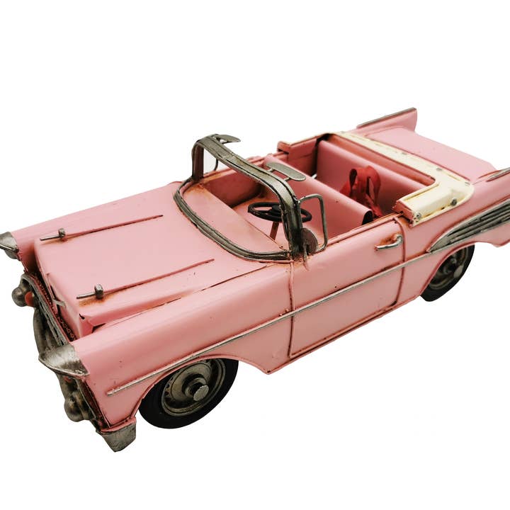 Pink Classic Convertible Car Metal Model for wholesale by Boxman