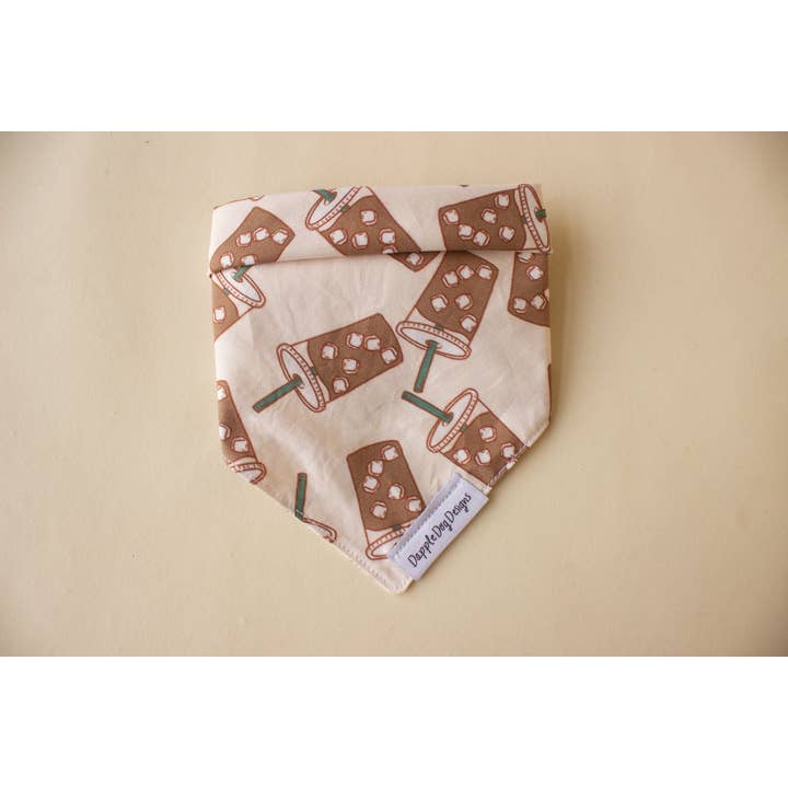 Dapple Dog Designs - Wholesale Pet Bandana - Dog - Iced Coffee Dog Bandana - Everyday Dog Bandana