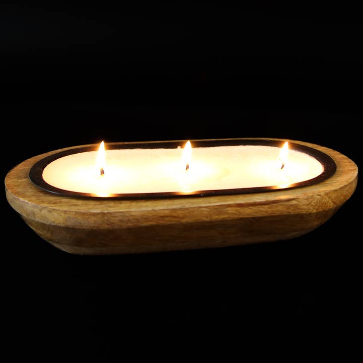 Forever Green Art - Wholesale Jar/Filled Candle - 10" Petite Wood Bowl Candle - Variety Pack2