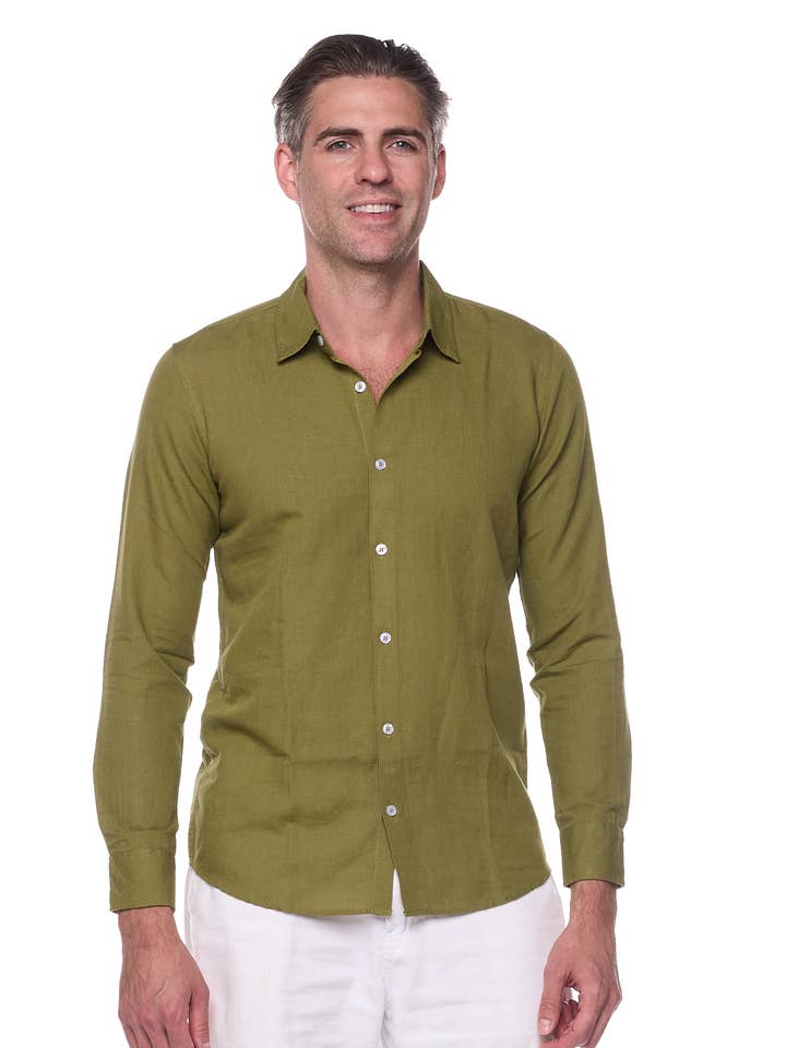 S-122 LINEN BLEND SHIRT for wholesale by Ranee's