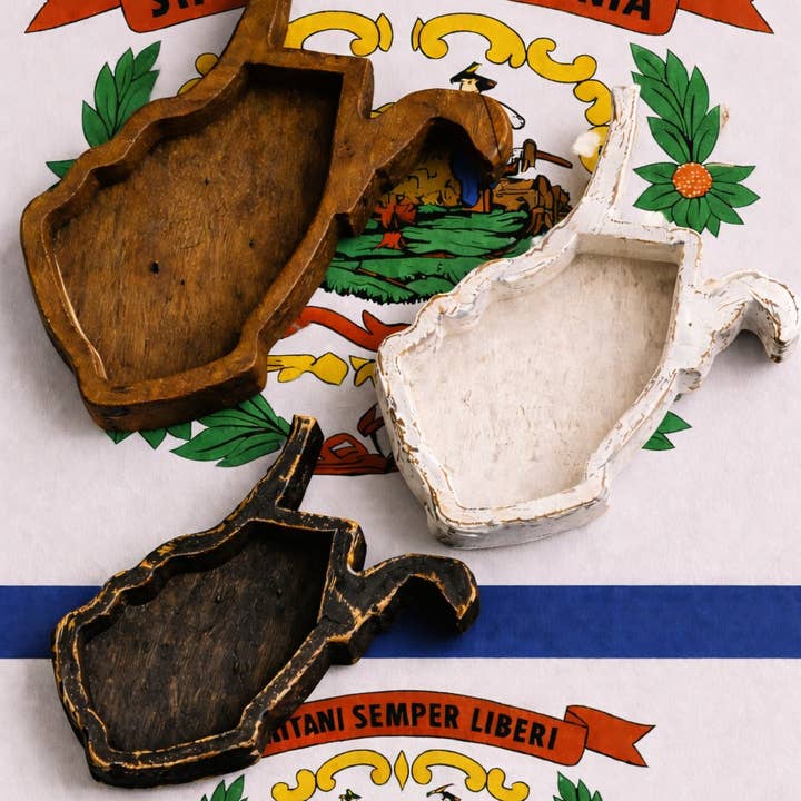 West Virginia State Safe Farmhouse Stearinlys Klar Træskåle| for engroshandel hos Wood Bowl Candle Supply