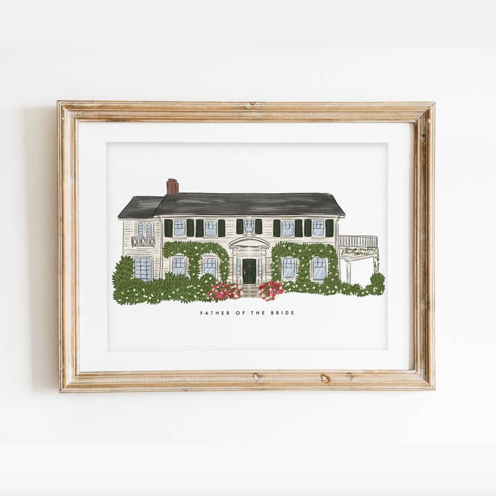Father Of The Bride House Print for wholesale by Lux + Trip