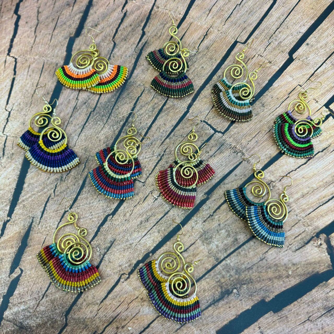 Hecho a mano - Wholesale Dangle Earrings - Indian macrame earrings4