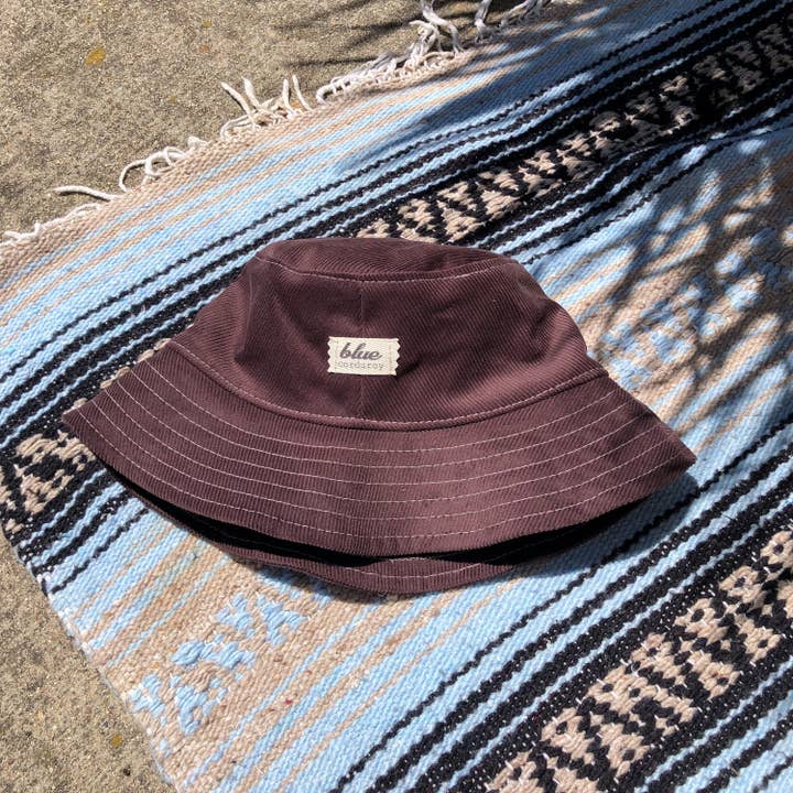 Blue Corduroy - Wholesale Bucket hat – Women's - Corduroy Bucket Hat - Chocolate5