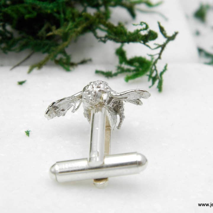 Mother Nature Jewelry – wholesale Cufflinks – Bee cufflinks,Silver Cuff links, Suit Accessories