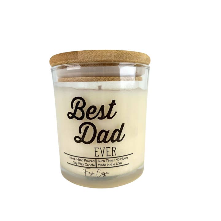 Driftless Studios - Wholesale Jar/Filled Candle - Best Dad Ever - Fathers Day Gifts Candle - Soy Wax Candles