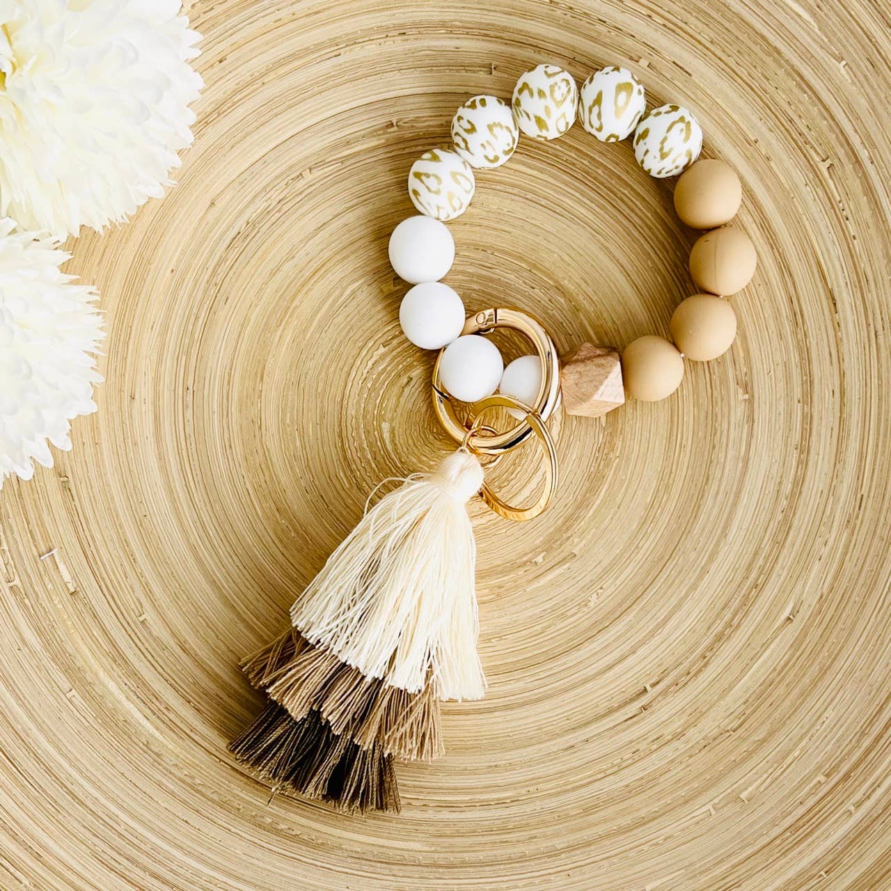 Tiny Gift Society - Wholesale Keychain Bracelet - Bangle Keychain | Silicone Wristlet Key Ring | Ombre Tassel6