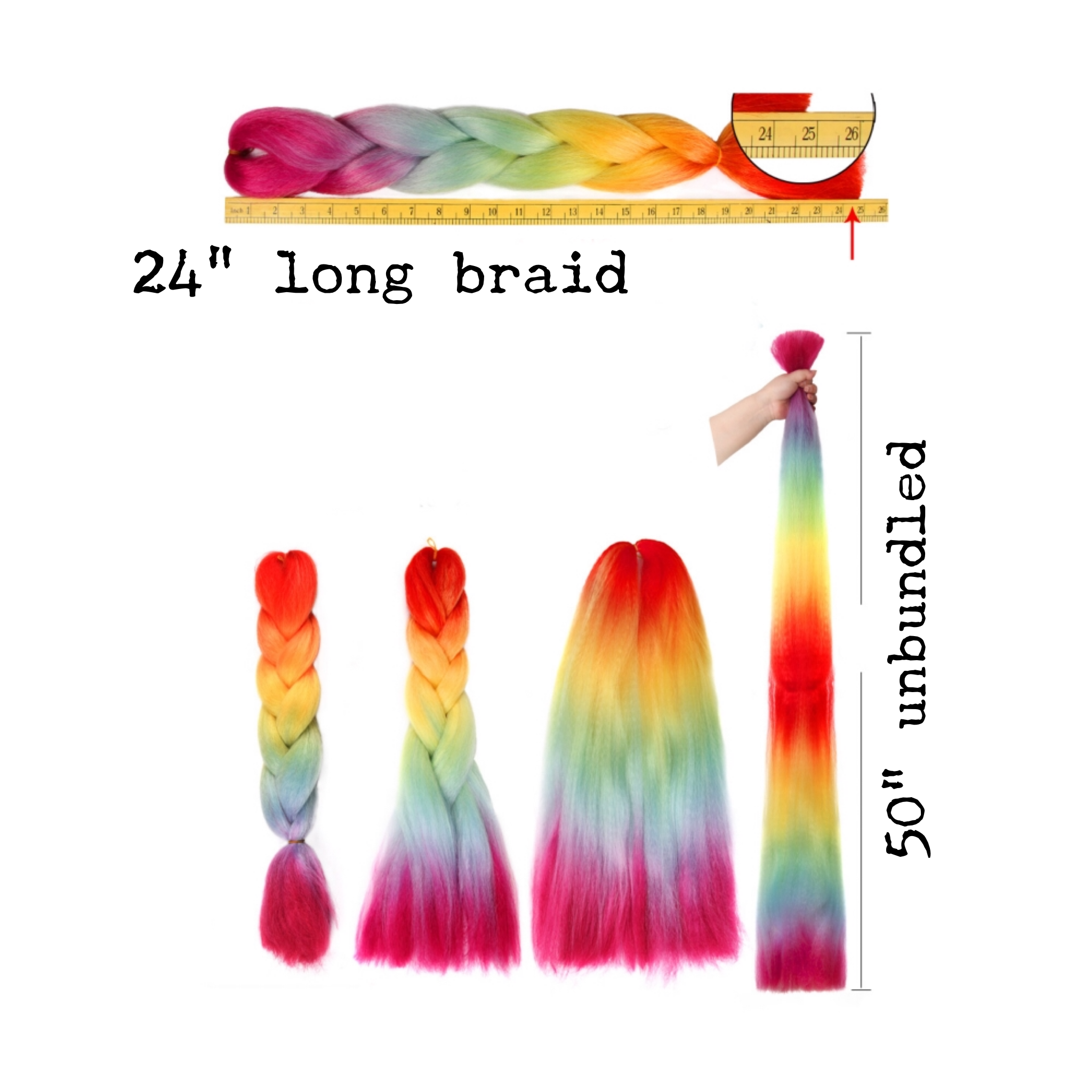 Magic Manes - Wholesale Hair Extensions - Jellybean 24” Multi-Purpose Magic Braiding Hair8