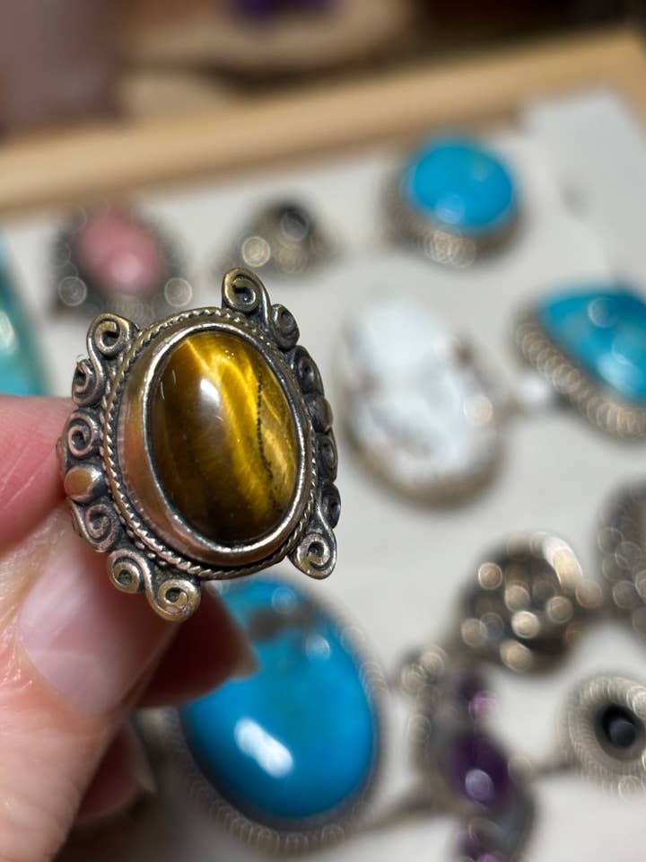 Tiger’s Eye Ring size 6.5 for wholesale by Wild Peonies Xo