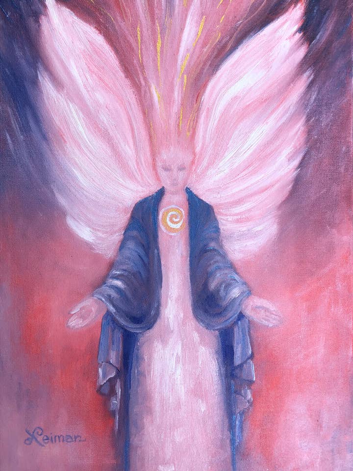 Anjo Manto Azul por atacado de Neiman Art