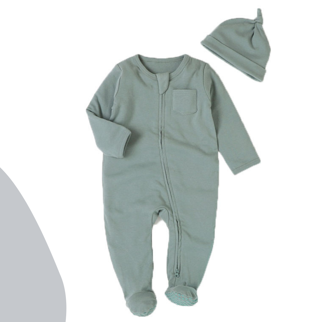 Bebe Ola – Conjunto de roupa - Bebé por atacado – Conjunto para recém-nascido Kai com body e touca2