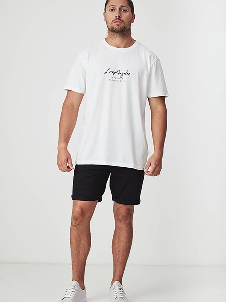 Baker Black Slim Chino Shorts for wholesale by BLKWD APPAREL